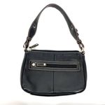 st. john's bay RARE- Vintage 90's Black Cowhide Leather Mini Shoulder Bag Photo 1