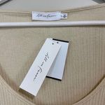 All in Favor Women’s Ribbed Snap Front Crop Long Sleeve Tee Sandshell Sz Lg NWT Photo 2