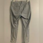 J. McLaughlin  Micro Aegean Link Baxter Blue Patterned Pants Slash Zipper Pockets Photo 7