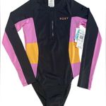 Roxy NWT Women's  Fitness Long Sleeve Back Zip One Piece Swimsuit Size XS Photo 5