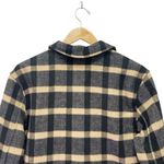 Joie  Plaid Brushed Flannel Jacket Shacket Black & Tan Plaid Check Size Large Photo 6