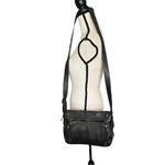 Great American Leather Works 100% Leather Crossbody Handbag. Black Photo 1