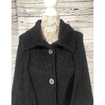 Maeve Maeva wool boucle coat cape with stand high neck in black size small Photo 8