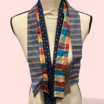 Source Unknown Set of 3 cute vintage rainbow silk bow hair neck ties 2” x 40” multipurpose Photo 0