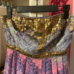 Ecote  BEADED WATERCOLOR STRAPLESS DRESS Photo 5