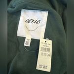 Aerie  Green Quarterzip Cropped Sweatshirt Size XXS NWT Photo 3