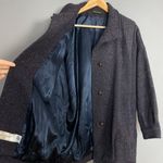 Vintage Wool Coat Tweed Batwing Sleeve Car Coat Women Herringbone Retro Brown Photo 10