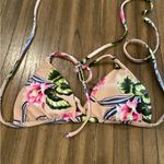 Tori Praver  Seafoam Bikini Top and bottom small medium Floral Pink Tropical Photo 1