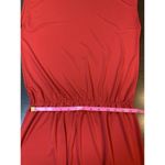 Talbots Red Midi Pullover Dress Elastic Waist Women's Small Stretch READ Photo 9