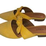 Serra  Woemn’s Slip On Flats Size 7 Mustard Yellow Faux Suede Feel NWOT Pointed Photo 0