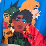 Lo Harris "I Have a Voice" Faces Graphic Sweatshirt Teal Oversized Women’s Large Blue Photo 3