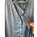 Paige  Long Sleeve Cleobelle Tie Neck Button Up Shirt Green Women's Size Small Photo 4