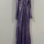 The Attico Fanny Asymmetrical Hem Purple Sequin Dress EU 36 Size undefined Photo 5