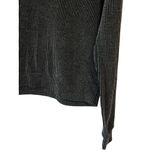Forever 21  Sweater Blouse Womens Size S Gray Black Ribbed V Neck Long Sleeve Photo 4
