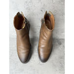 Franco Sarto  Women’s 7.5M Booties Tan Nemi Low Heel Zip-Up Leather Ankle Boots Photo 2