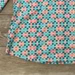 Talbots Petite L Sz LP Polo Style Knit Top Pink & Turquoise Comfy & Cute Photo 4