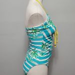 One Piece Lime Ricki palm tree print halter swimsuit size small Photo 2