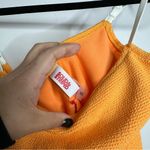 Solid & Striped NWT Nina Belted Textured One Piece Swimsuit in Marigold Photo 4