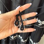 Farm Rio ‎ Embroidered Long Sleeve Tiered Maxi Dress Black XS Photo 10