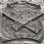 Lumière Lumiere Light Gray Popcorn Crewneck Long Sleeve Sweater, size L Photo 13