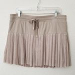 [Joy Lab] Beige Mesh Pleated High Rise Built-In-Shorts Tennis Mini Skirt Size XL Photo 2