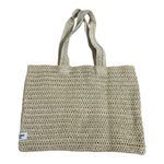 Burberry New Goddess Natural Crocheted Open Weave Paper Straw Tote Shoulder Bag Photo 1