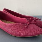 Birdies The Goldfinch Raspberry Raffia Bow Ballet Pointed Toe Flats Pink Size 8 Photo 1