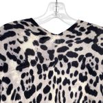 360 Cashmere  Cozy Gray Ombré Leopard Open Front Cardigan Sweater Photo 7