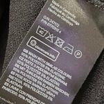 H&M  Black Deep V-Neck Short Sleeve Relaxed Fit Top Blouse Size Large Workwear Photo 3