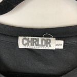 Chrldr Cheerleader Womens Top T Shirt Eye Print Short Sleeve Black XS Photo 2