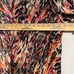 Maggie Barnes  Duster 2X Abstract Animal Print Cardigan Sweater Orange Black Plus Photo 3