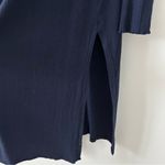 Anthropologie Daily Practice Navy Blue Ribbed Long Sleeve V Neck Long Cardigan M Photo 4