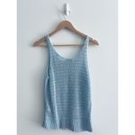 Madewell top size Small blue linen knit Photo 4