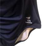 Tyr. Durafast Ruched 1 PC Swimsuit Sz. 20 Navy Shelf Padded Bra Full Coverage Photo 3