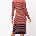 Loft Striped Henley Midi Dress Photo 2