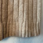 Hollister Y2K beige cable knit hooded deep v-neck rabbit hair sweater large Photo 15