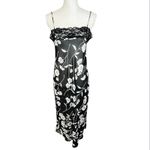 Y2K black floral slip dress lace sheer lingerie nightgown whimsigoth 90s Photo 1