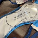 Cupshe New Bikini Womens Medium Navy Plunge Bikini Top Striped Bottom Flaw Photo 10