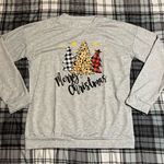 Women’s large Christmas sweatshirt gray Photo 0