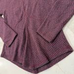 prAna Mattea Funnel Neck Chevron Wool Blend Sweater Women’s Medium Plum Purple Photo 2