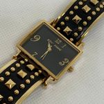 Betsey Johnson  women wrist watch two tone 30mm stainless steel size 6” running Photo 1