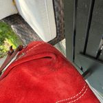 Dooney & Bourke red suede large shoulder/hobo Photo 7