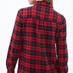 Forever 21 Red + Black Plaid Button Up Blouse Photo 1