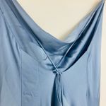 Birdy Grey  pale slightly dusty blue colored cowl neck slip dress tie back. XXL Photo 2
