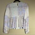 Taylor & Sage ✨  Women’s Floral Embroidered Boho Top Cream Purple XS Photo 4