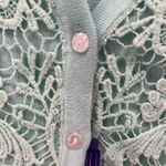 Apt. 9  Womans Cardigan Size XL Mint‎ Green Crocheted Button Front Knit Top Photo 1