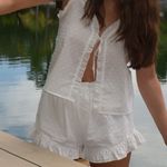 Colsie Two Piece Pajama Set 100% Cotton
Dotted Swiss w White Ruffle Hem Size L Photo 1