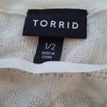 Torrid  Sz 1/2 White Open-Front Knit Cardigan Photo 8