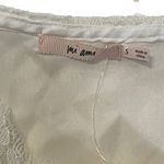 Miami Francesca Mi Ami White Lace Trim Cami Tank Top Strappy Front Button Women Small Photo 5