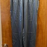 Soft Surroundings Nirvana Pants Straight Leg Blue Satiny Feel NWT Large 14-16 Photo 0